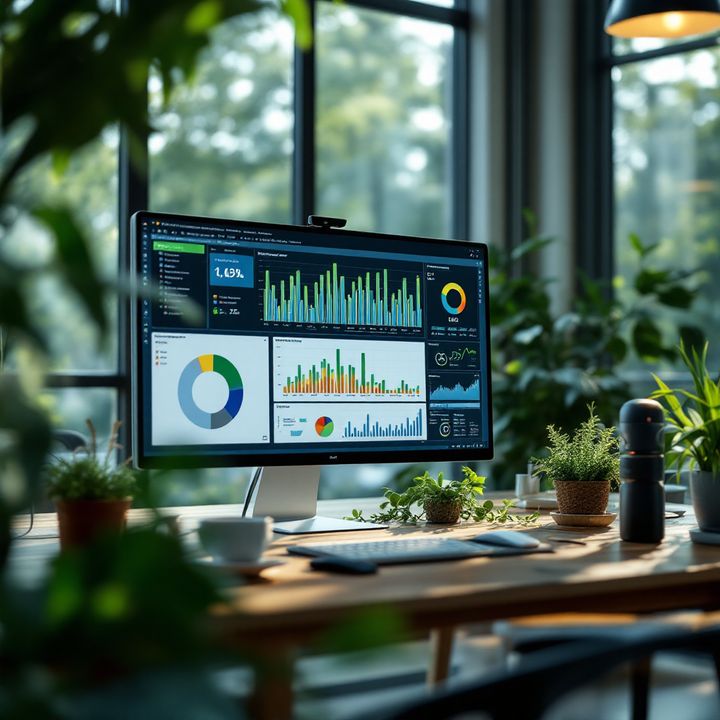 Dashboard mit CO₂-Kennzahlen